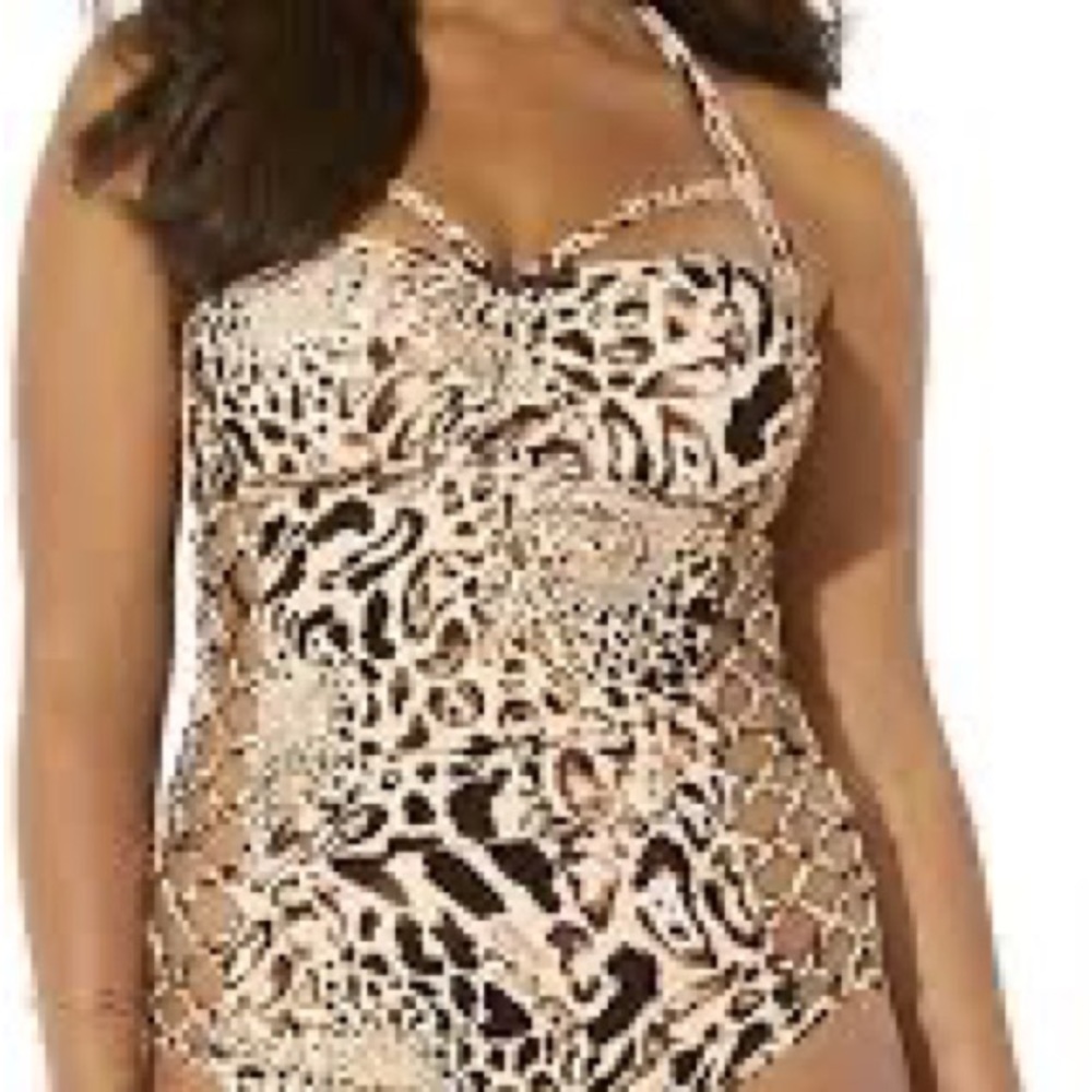 oh la la funky Animal print, cheetah sexy swimsuit tummy control - Picture 4 of 5